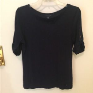 Tommy Hilfiger Navy Blue Top Size Medium